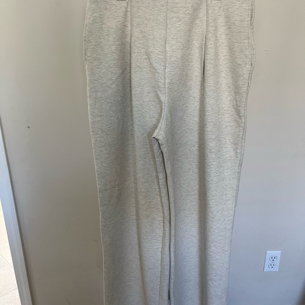 OGL Cream Knit Wide-Leg Trousers